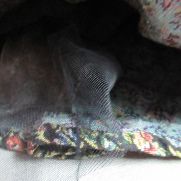 Double Zero Dress Womens Small Black Floral Tapestry Posh Fit & Flare Flirty - Picture 3 of 10